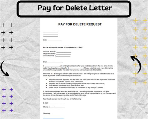pay for delete letter template reddit